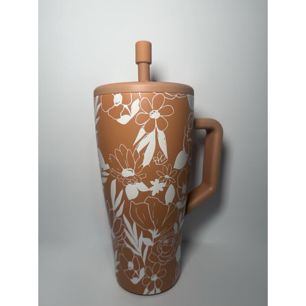 BruMate X HOLLEY GABRIELLE SANDSTONE BLOOM 30oz Era Tumbler + Straw Cover NWOT